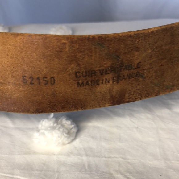 IN TRANSIT soft leather and silver metal waist belt. Size Small to Medium. - Picture 6 of 12